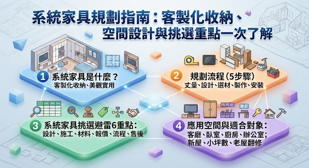 系統家具規劃指南：客製化收納、空間設計與挑選重點一次了解